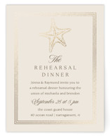 Seaside Foil-Pressed Rehearsal Dinner Cards
