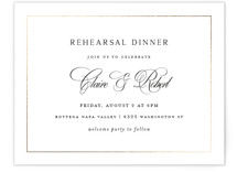 Monogram Script Foil-Pressed Rehearsal Dinner Cards