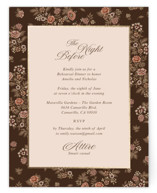 Blooming path Foil-Pressed Rehearsal Dinner Cards