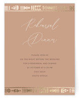 Cultured Element Foil-Pressed Rehearsal Dinner Cards