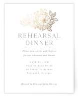 Wild Roses Foil-Pressed Rehearsal Dinner Cards