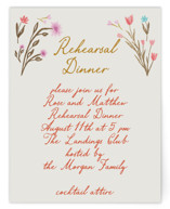 Chantilly Foil-Pressed Rehearsal Dinner Cards