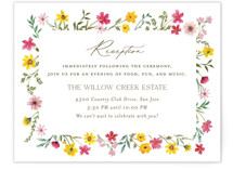 Wildflower wreath Reception Cards