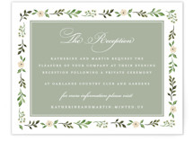 Greenery crest Reception Cards