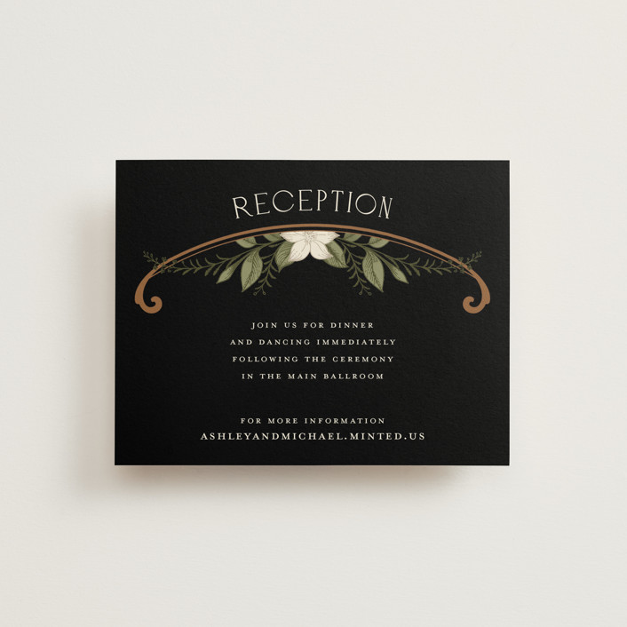 Vintage Print Reception Cards by GeekInk Design | Minted