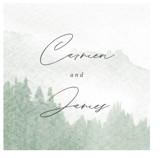 Over the mountains Rehearsal Dinner Favor Stickers