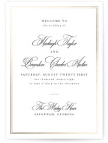 Foil-Pressed Religious and Cultural Folded Wedding Programs