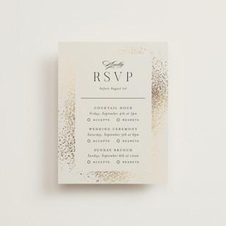 Black Tie Foil-Pressed Multi-Event RSVP Cards