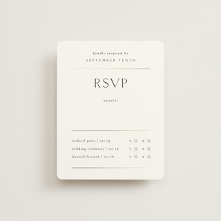 sophisticate Foil-Pressed Multi-Event RSVP Cards