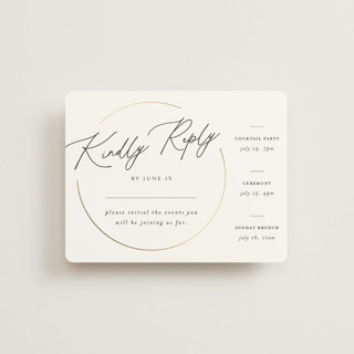 Encircled Love Foil-Pressed Multi-Event RSVP Cards
