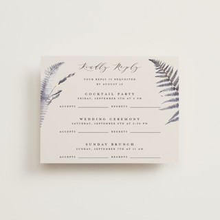 Nocturno Foil-Pressed Multi-Event RSVP Cards