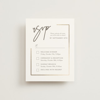 Balanced Foil-Pressed Multi-Event RSVP Cards