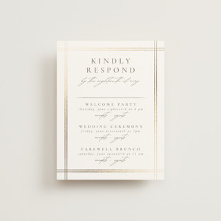 Classic Line Frame Foil-Pressed Multi-Event RSVP Cards