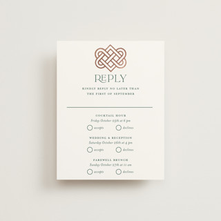 Celtic Love Knot Foil-Pressed Multi-Event RSVP Cards