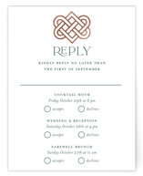 Celtic Love Knot Foil-Pressed Multi-Event RSVP Cards