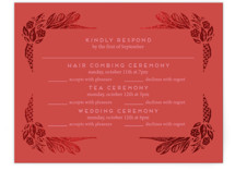 Fiery Foil-Pressed Multi-Event RSVP Cards