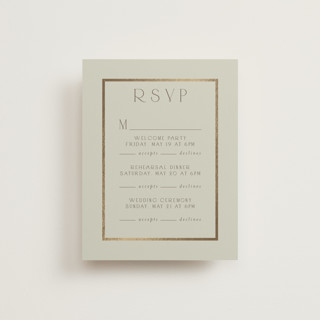 Floral Tribute Foil-Pressed Multi-Event RSVP Cards