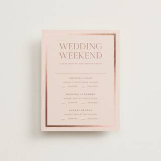 mon amour Foil-Pressed Multi-Event RSVP Cards