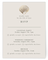 Simple Seashell Foil-Pressed Multi-Event RSVP Cards