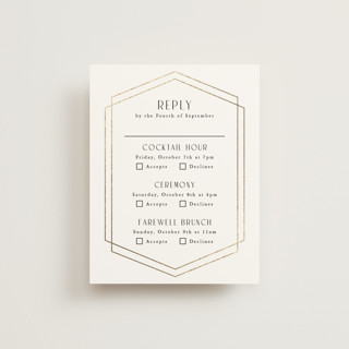 Formally Foil-Pressed Multi-Event RSVP Cards