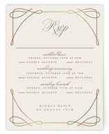 Simple Art Nouveau Foil-Pressed Multi-Event RSVP Cards