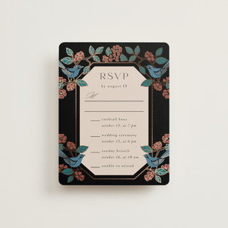 Wedding birds Foil-Pressed Multi-Event RSVP Cards