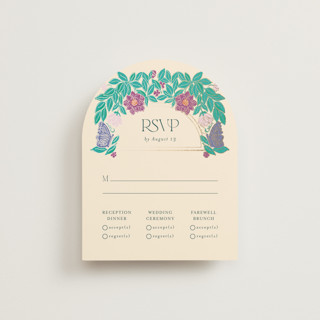 Tropical garden Foil-Pressed Multi-Event RSVP Cards