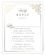 Intertwined Foil-Pressed Multi-Event RSVP Cards