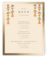 Indian Elephant Foil-Pressed Multi-Event RSVP Cards
