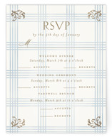 salt and ivory Foil-Pressed Multi-Event RSVP Cards