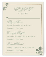 Vintage Oval Foil-Pressed Multi-Event RSVP Cards