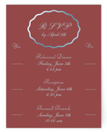 Scallop Frame Foil-Pressed Multi-Event RSVP Cards