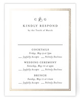Timeless Together Foil-Pressed Multi-Event RSVP Cards