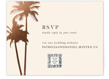 Sunset by the Sea Foil-Pressed RSVP Online Enclosure Cards