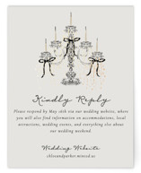 Hand Illustrated Whimsical Chandelier Foil-Pressed RSVP Online Enclosure Cards