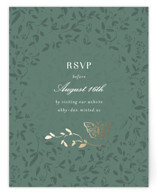 Southern Romance Foil-Pressed RSVP Online Enclosure Cards