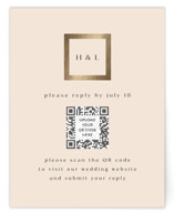 Framed Photo Foil-Pressed RSVP Online Enclosure Cards