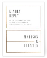 Documentary Foil-Pressed RSVP Online Enclosure Cards