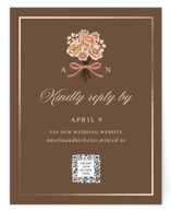 Blooming path Foil-Pressed RSVP Online Enclosure Cards