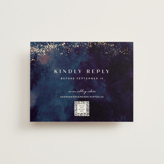 oponki Foil-Pressed RSVP Online Enclosure Cards