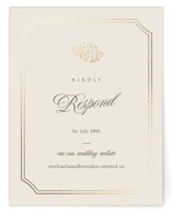 Seaside Foil-Pressed RSVP Online Enclosure Cards