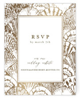 By the Seashore Foil-Pressed RSVP Online Enclosure Cards