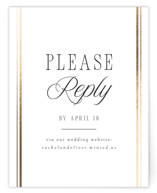 Side Stripe Foil-Pressed RSVP Online Enclosure Cards