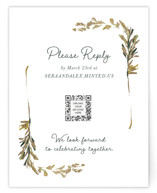 Coastal Bloom Foil-Pressed RSVP Online Enclosure Cards