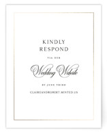 Monogram Script Foil-Pressed RSVP Online Enclosure Cards