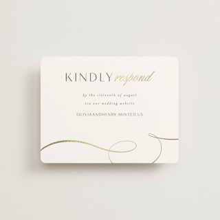 Forever And Foil-Pressed RSVP Online Enclosure Cards