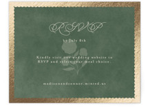 Vintage Oval Foil-Pressed RSVP Online Enclosure Cards