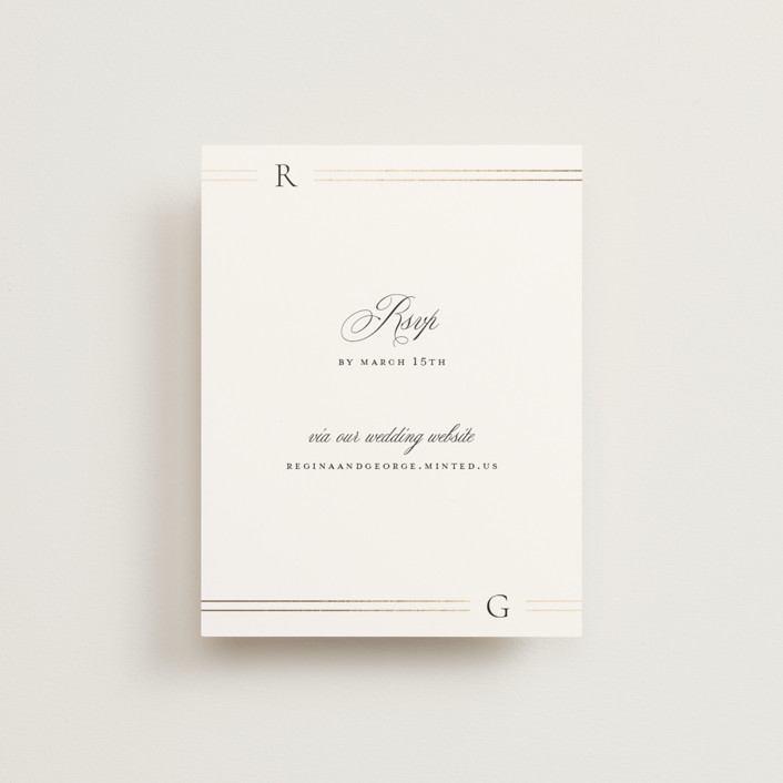 Elencourt Foil-Pressed RSVP Online Enclosure Cards by Jelena Vuletic ...