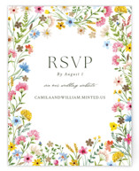 Bright Garden Foil-Pressed RSVP Online Enclosure Cards