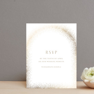 glitter arch Foil-Pressed RSVP Online Enclosure Cards